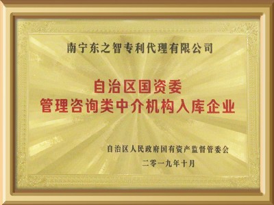 自治區國資委管理咨詢類中介機構入庫企業